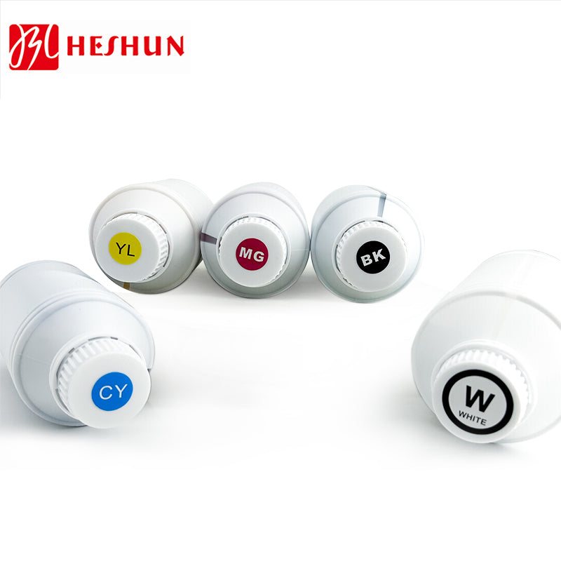 HESHUN 1000ML White DTF Pigment Bottle Ink for Epson DTF XP600 I3200 L805 L1800 P600 P800 Dtf Transfer Film Printer
