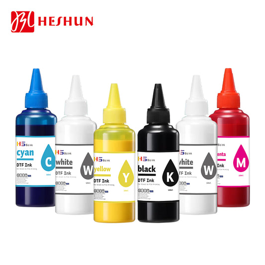 HESHUN 100ml Transfer DTF Ink Printer Ink Kit  Ink for Use in Epson I3200 F2000 F2100 F2200 Printer