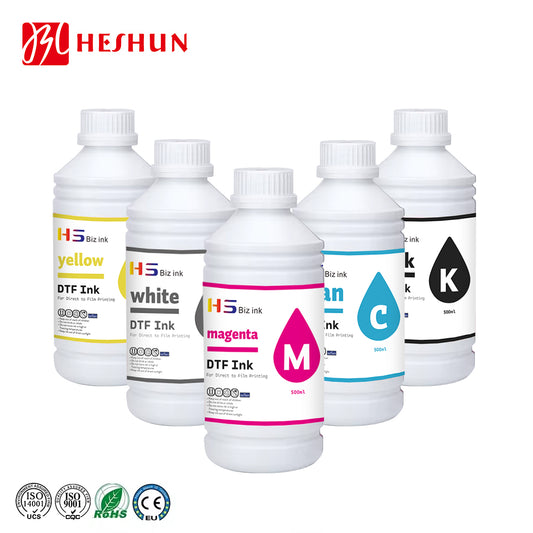 HESHUN Premium White DTF Ink Manufacturer Heat Transfer DTF Ink for Epson ET 8550 I3200 XP600 DTF Printer