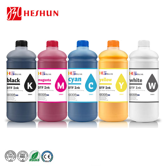 HESHUN White DTF Pigment Bottle Ink for Epson DTF XP600 I3200 L805 L1800 P600 P800 DTF Transfer Film Printer