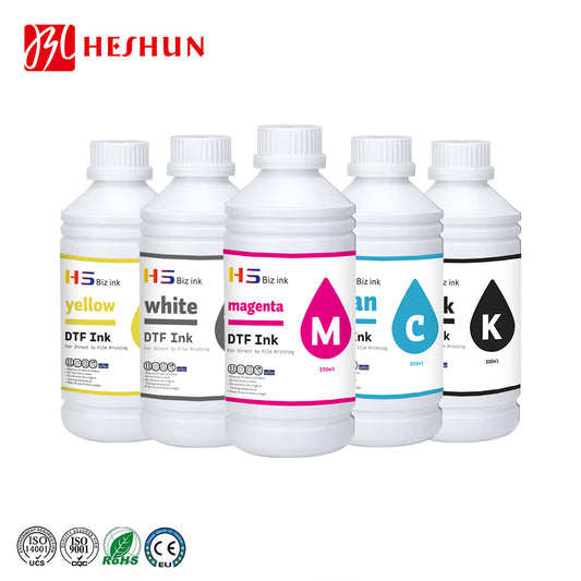 HESHUN White DTF Pigment Bottle Ink for Epson DTF XP600 I3200 L805 L1800 P600 P800 DTF Transfer Film Printer