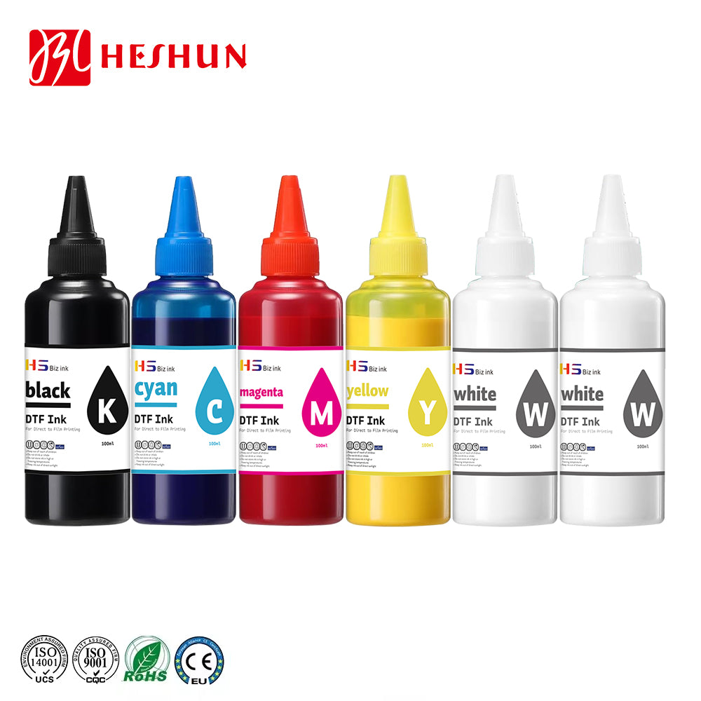 HESHUN White DTF Pigment Bottle Ink for Epson DTF XP600 I3200 L805 L1800 P600 P800 DTF Transfer Film Printer