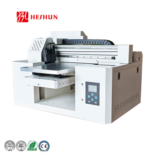 HESHUN A3 Dual Printhead 3050 UV Flatbed  4 in 1 Printer 6 Colors Large Format Plane Cylinder