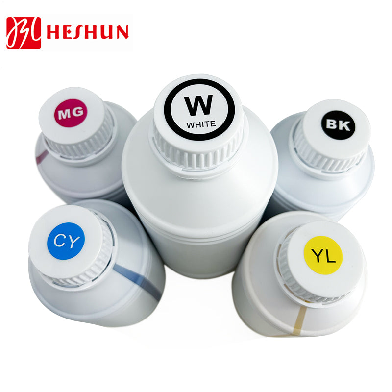 HESHUN 1000ML White DTF Pigment Bottle Ink for Epson DTF XP600 I3200 L805 L1800 P600 P800 Dtf Transfer Film Printer