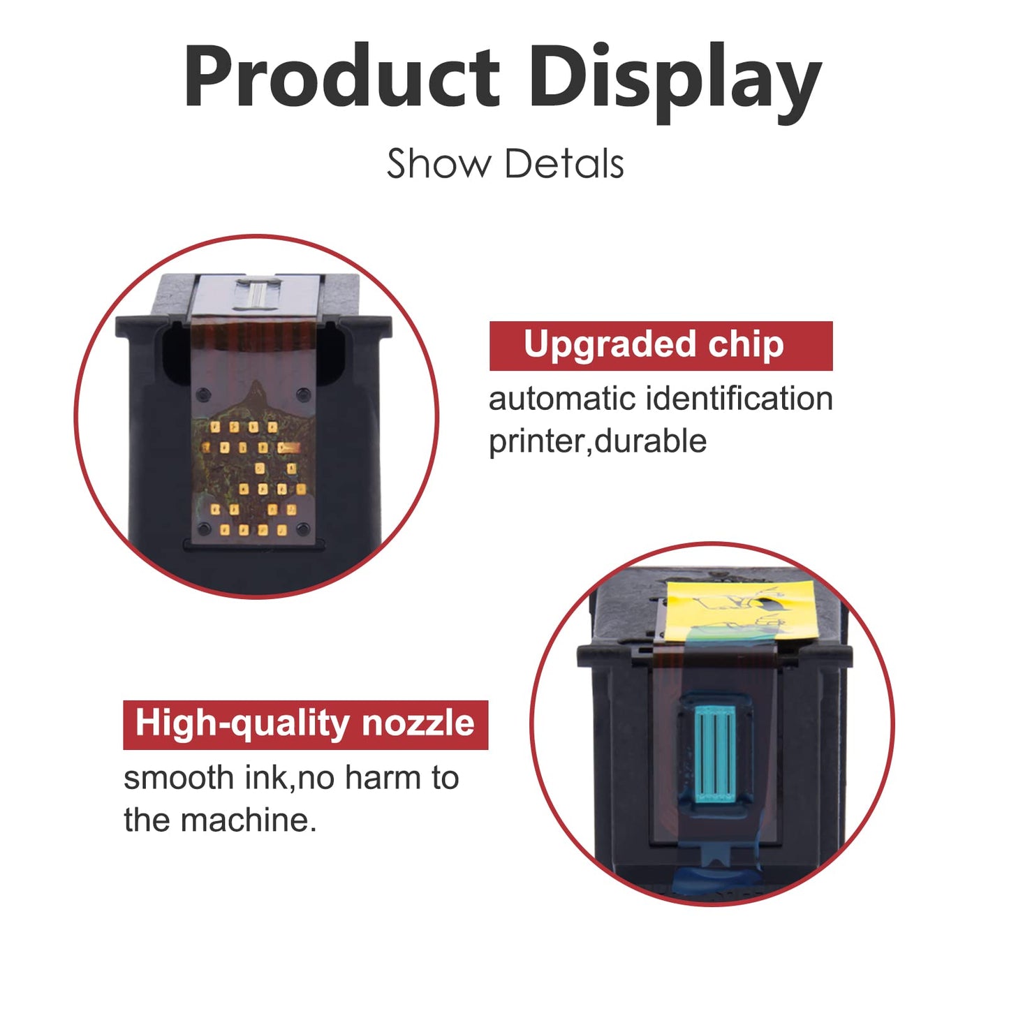 Canon PG-243XL and CL-244XL ink cartridge features upgraded chip for automatic printer identification and high-quality nozzle for smooth ink flow, protecting your printer