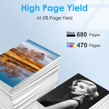 HP 61XL high page yield ink cartridge - delivers up to 680 pages in black and 470 pages in color at 5% coverage, replacement for HP Envy, Deskjet, Officejet printers